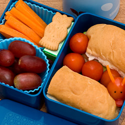 Carrot Sticks & Plum Tomato Caterpillar