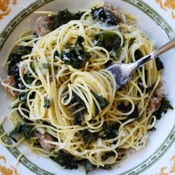 Braised Kale with Pasta