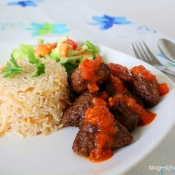 Rice Pilaf With Kebab