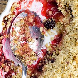 Apple and Blackberry Crumble