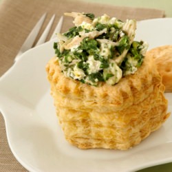 Spinach, Feta and Chicken Shells