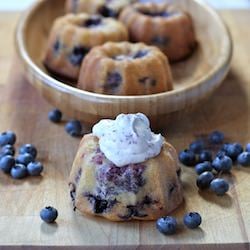 Lemon Blueberry Bread with Cream
