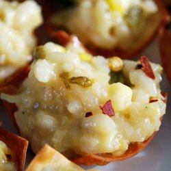 Green Chile Corn Risotto Bites