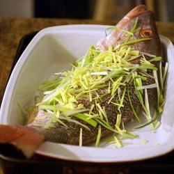 Whole Fish with Ginger and Scallion