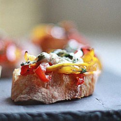 Ina’s Fabulous Pepper Bruschetta~