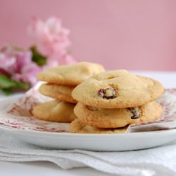 White Chocolate Cherry Cookies
