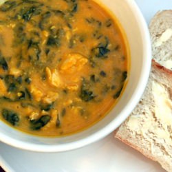 curried squash and chicken soup