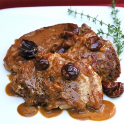 Pork Scallopine with Cherry Sauce