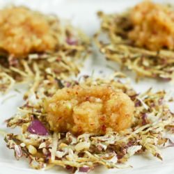 Rosemary Pine Nut Potato Pancakes