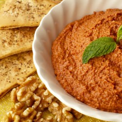Muhammara & Homemade Pita Chips