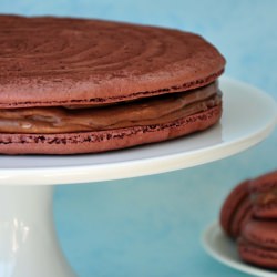 Chocolate Mousse Macaron Cake