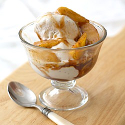 Fried Apples Over Ice Cream