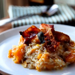 Pumpkin and Crispy Pancetta Risotto