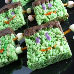 Krispy Frankenstein Treats