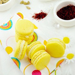 Saffron Cardamom Macarons
