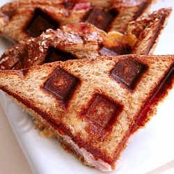 Waffled Ham and Cheese Sandwiches