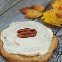 Butter Pecan Cookies w/Maple Frosting