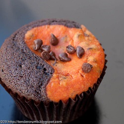Pumpkin Black Bottom Cupcakes