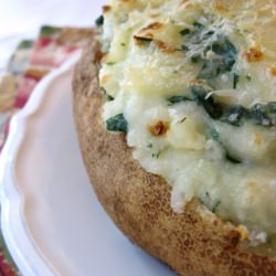 Twice Baked Spinach Potatoes
