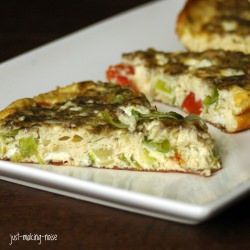 Leek, Tomato & Rosemary Fritata