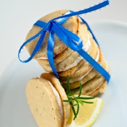 Rosemary Lemon Sandwich Cookies