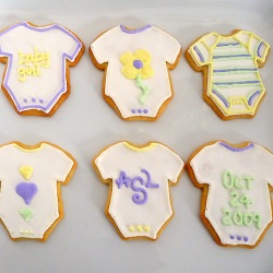 New Baby Onesie Sugar Cookies