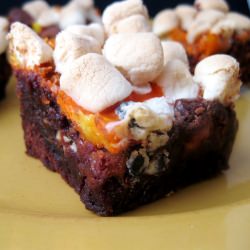 Leftover Halloween Candy Brownie