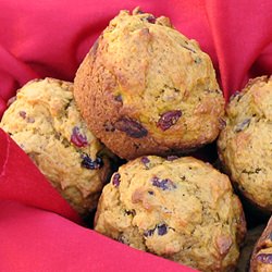 Pumpkin Cranberry Pecan Muffins