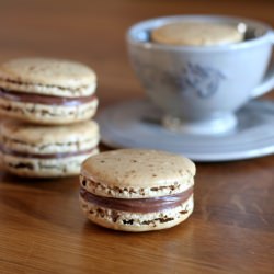 Coffee & Milk Choc Ganache Macarons