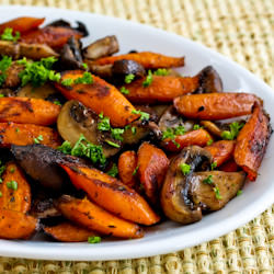 Roasted Carrots and Mushrooms