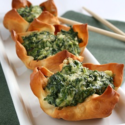 Ricotta Spinach Cups…