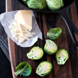 Baked Brussels Sprouts w/Parmesan