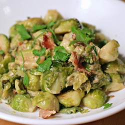 Bacon Braised Brussels Sprouts