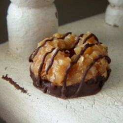 Chocolate Caramel Coconut Cookies