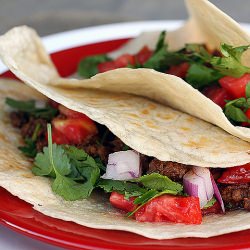 Flour Tortillas, Beef Taco Meat