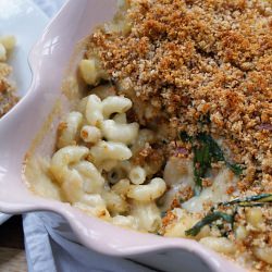 Mac & Cheese with Bacon & Chard