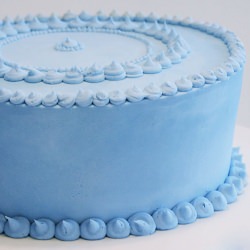 Monochromatic Blue Dot Cake