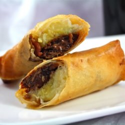 Banana, Choc& Bacon Spring Rolls