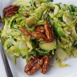 Brussels Sprout Slaw w Maple Pecans