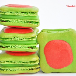 Christmas Macarons w/  Mint Ganache