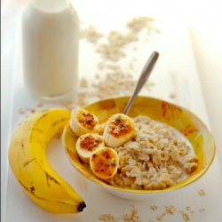 Bruleed Bananas with Oatmeal