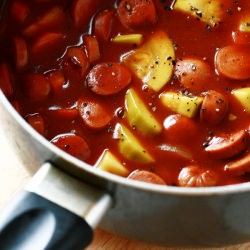 Chicken Franks in Tomato Sauce