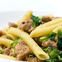 Penne with Sausage and Greens