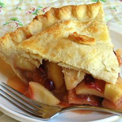 Apple Pie with Dried Cranberries