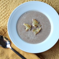 Silky Chestnut Soup with Croutons
