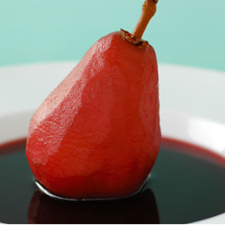 Pears Poached in Beaujolais