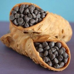 Chocolate and Frangelico Cannoli