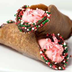Cannoli with Peppermint Filling