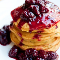 Pumpkin Sage Blackberry Pancakes