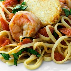 Linguine with Shrimp & Goat Cheese